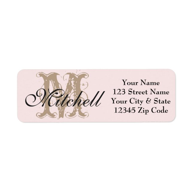 Personalised choose colour return address labels (Front)