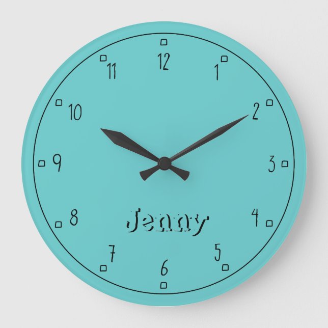 Personalised Choose Your Own Colour Large Clock (Front)