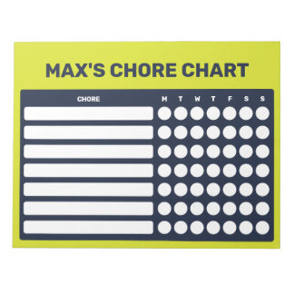 Personalised Chore Chart Notepad