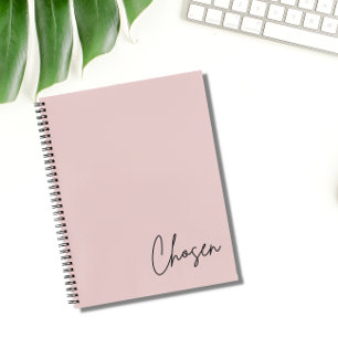 Personalised Chosen Minimalist Blush Christian Notebook