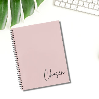 Personalised Chosen Minimalist Blush Christian Notebook