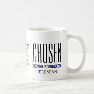 Personalised CHOSEN NEVER FORSAKEN Christian  Coffee Mug