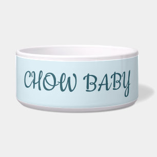 Personalised CHOW BABY blue Pet Bowl