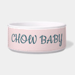 Personalised CHOW BABY pink Pet Bowl<br><div class="desc">Personalised CHOW BABY pink Pet Bowl</div>