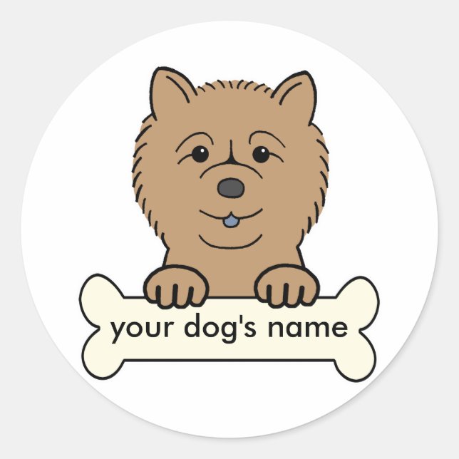 Personalised Chow Chow Classic Round Sticker (Front)