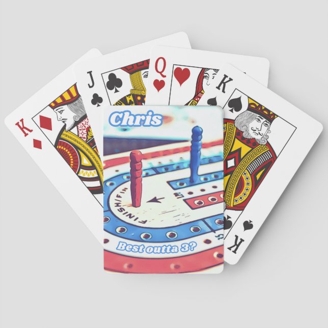 Personalised Chris Name | Cribbage Playing Cards (Back)