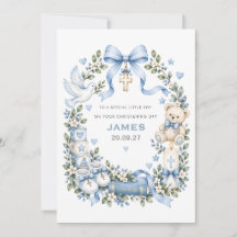Personalised Christening Card for Boy | Baptism