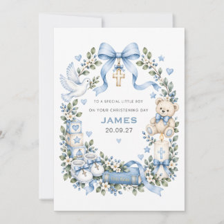 Personalised Christening Card for Boy | Baptism
