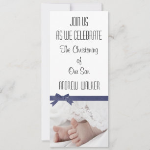 Personalised Christening Invitation for Baby Boy