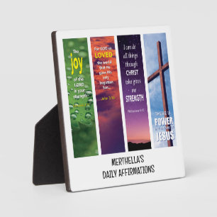 Personalised Christian BIBLE AFFIRMATIONS Plaque