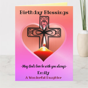 Personalised Christian Birthday Card For Daughter