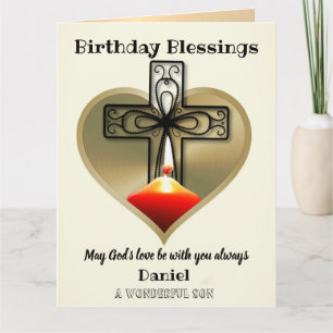 Personalised Christian Birthday Card For Son