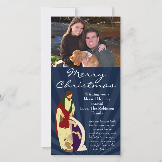 Personalised Christian Christmas Photo Cards (Front)