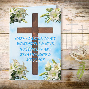 Personalised Christian, Easter Card for Husband