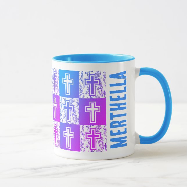 Personalised Christian Easter Cross  Mug (Right)