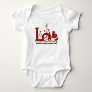 Personalised Christian Family Christmas Nativity Baby Bodysuit