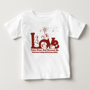 Personalised Christian Family Christmas Nativity Baby T-Shirt