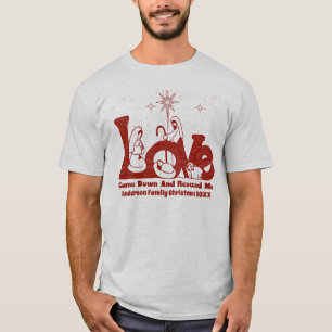 Personalised Christian Family Christmas Nativity T-Shirt