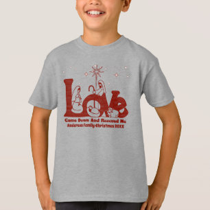 Personalised Christian Family Christmas Nativity T-Shirt