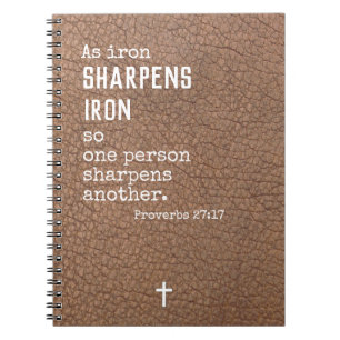 Personalised Christian Gifts for Men-Brown Leather Notebook
