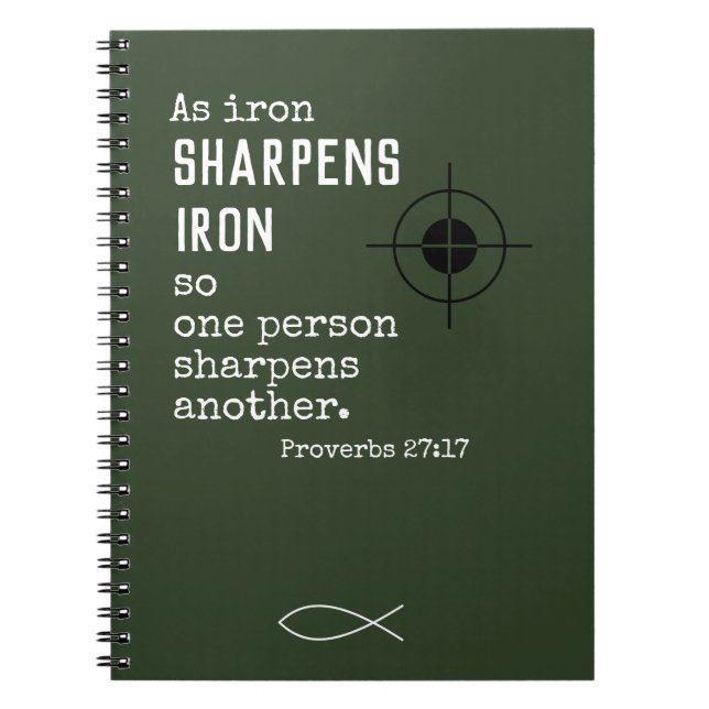 Personalised Christian Gifts for Men-Green Leather Notebook (Front)