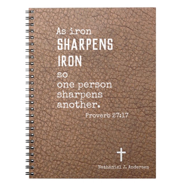 Personalised Christian Gifts for Men- Proverbs Not Notebook (Front)