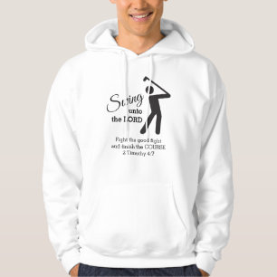 Personalised CHRISTIAN GOLFER Swing Unto The Lord Hoodie