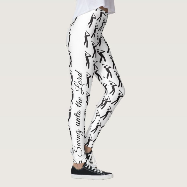 Personalised CHRISTIAN GOLFER Swing Unto The Lord Leggings (Right)