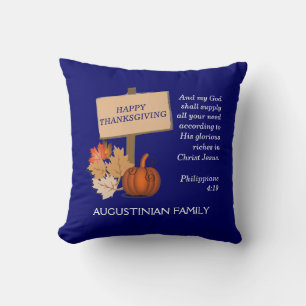 Personalised Christian HAPPY THANKSGIVING Cushion