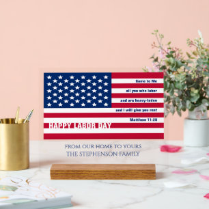 Personalised Christian LABOR DAY Acrylic Sign