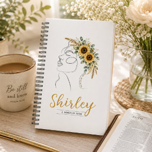 Personalised Christian My God, Your God Sunflower Notebook
