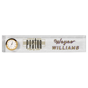 Personalised Christian Pastor Desk Nameplate