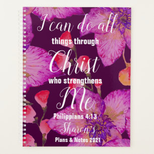 Personalised Christian Philippians 4:13 2021 Planner