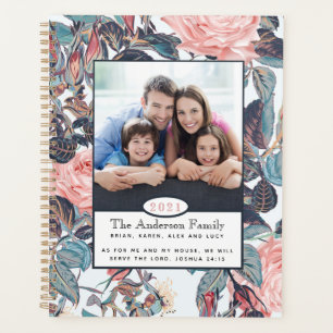 Personalised Christian Photo Floral Bible 2021 Planner