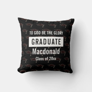 Personalised Christian Quote Graduation Cushion