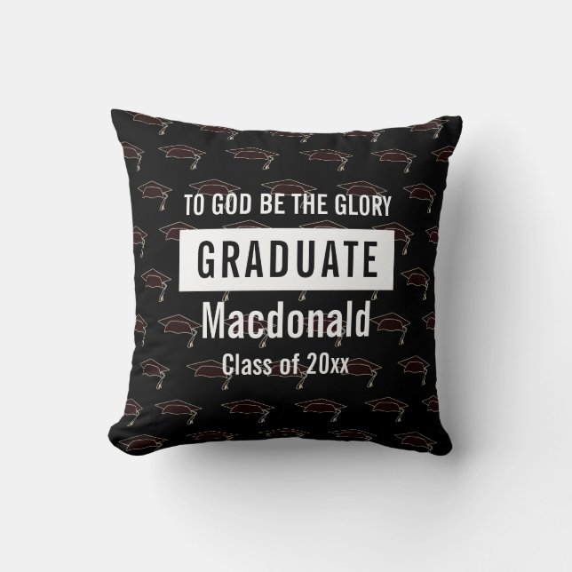 Personalised Christian Quote Graduation Cushion (Front)