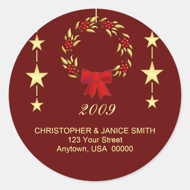 Personalised Christmas Address Labels (Front)