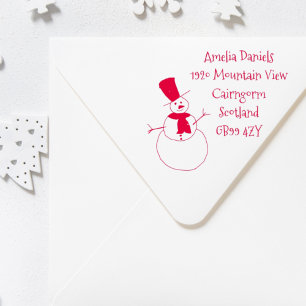 Personalised Christmas Address Self-inking Stamp