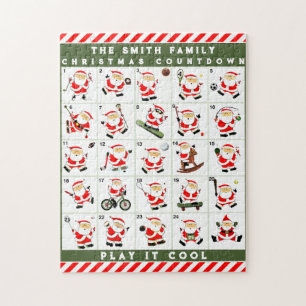 personalised Christmas Advent Calendar Jigsaw Puzzle