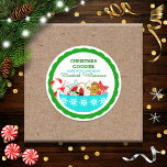 Personalised Christmas Baked Goods Classic Round Sticker<br><div class="desc">Festive and fun Christmas stickers for all your homemade goodies</div>