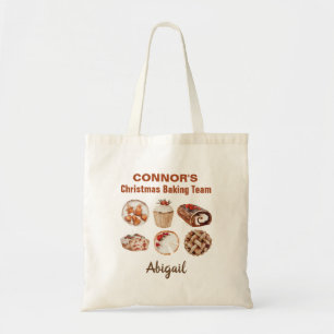 Personalised Christmas Baking Team Tote Bag