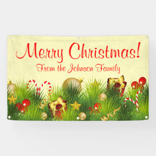 Personalised Christmas Banner Gifts Ornaments