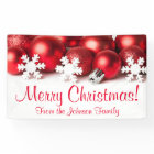 Personalised Christmas Banner Red Tree Ornaments