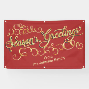Personalised Christmas Banner Season's Greetings