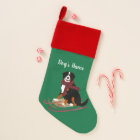 Personalised Christmas Bernese Mt Dog Sledding