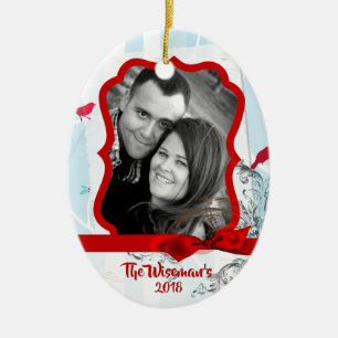 Personalised Christmas Birch Tree PHOTO Ornament