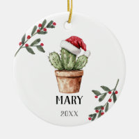 Personalised Christmas Cactus Keepsake Gift