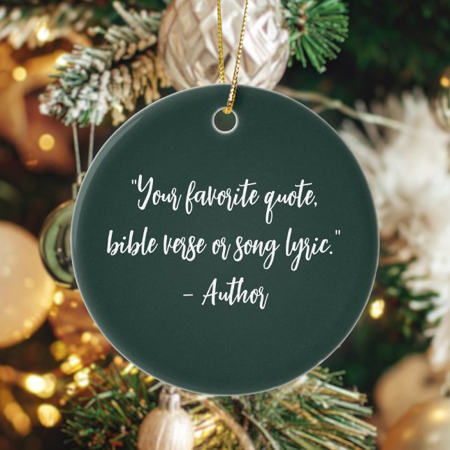 Personalised Christmas Calligraphy Quote Ceramic Tree Decoration (Creator Uploaded)