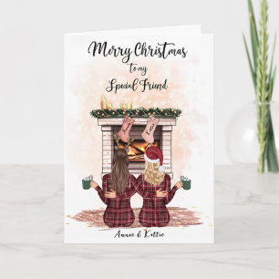 Personalised Christmas card Best Friend
