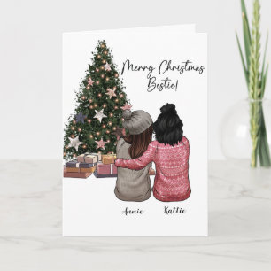 Personalised Christmas Card Bestie